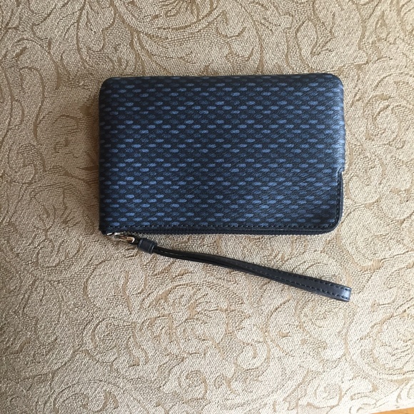 Coach Wristlet Blue Black